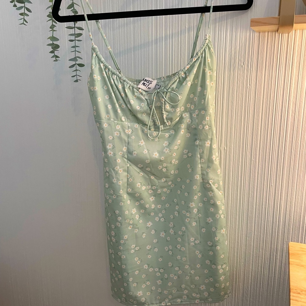 Princess Polly green floral dress